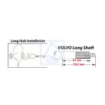 Śruba alu 4 płaty Volvo Penta AQ280 AQ290 17-wpust Long hub Lewa