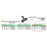 Śruba alu 4 płaty Volvo Penta Aquamatic 17-wpust Short hub Lewa