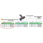 Śruba alu Volvo Penta Aquamatic 17-wpust Short hub Lewa