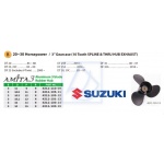 Śruba napędowa  Suzuki Evinrude 10,25x12 BSK