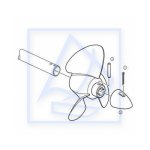 Śruba aluminiowa Volvo Aquamatic AQ100 AQ110 lewa
