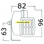 Sygnał dźwiękowy jednotonowy ABS 115dB 12V