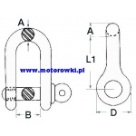 Szekla nierdzewna AISI 316 Omega dn. 10 mm