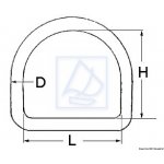 Uchwyt nierdzewny typ D 6x40xh37mm