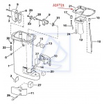 Uszczelka pod silnik Johnson Evinrude 9.9-15KM 325721
