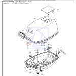 Uszczelka pokrywy silnika Mercury F4 F5 F6 Tohatsu MFS5B 