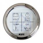 Wskaźnik Check Engine alarmy silnika KUS  biały z ramką SS  