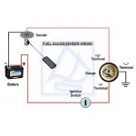 Czujnik poziomu paliwa dł.27,5cm 240-33 Ω z adapterem na 5 otworów