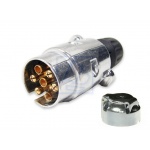 Wtyk gniazdo 7 pinowe do przyczep 12V  aluminium