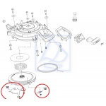 Zapadka startera, sprężyna i łącznik Johnson Evinrude 338335+338341+335905